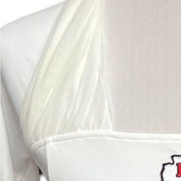 NFL Team Apparel Kansas City Chiefs Mesh Neck Long Sleeve Top White XSmall Large - Picture 7 of 10